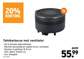 GAMMA Tafelbarbecue met ventilator aanbieding