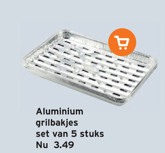 GAMMA Aluminium grilbakjes set van 5 stuks aanbieding