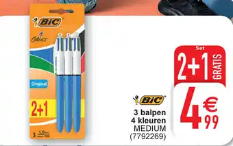 BIC 3 balpen 4 kleuren