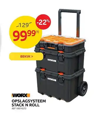 Brico Worx ospslagsysteem stack n roll aanbieding