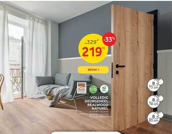 Brico Volledig deurgeheel realwood naturel aanbieding