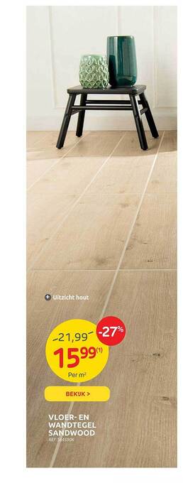 Brico Vloer- en wandtegel sandwood aanbieding