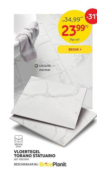 Brico Vloertegel torano statuario aanbieding