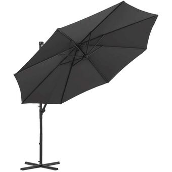 Leen Bakker Le sud freepole parasol limoges - antracietkleur - ø300 cm aanbieding