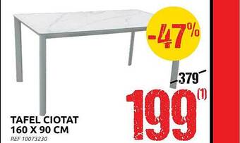 Brico Tafel ciotat 160 x 90 cm aanbieding