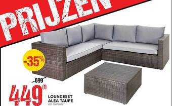 Brico Loungeset alea taupe aanbieding