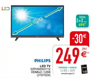 Cora Philips Led TV 32PHS5507/12 HDMIx2 / USB (3197024) aanbieding