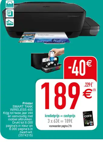 Cora Printer Smart Tank Wireless 455 (2574315) aanbieding