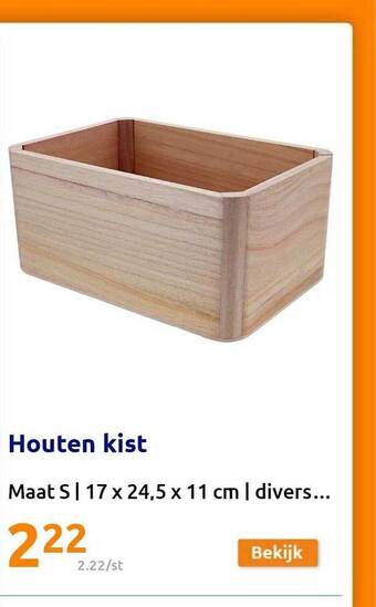 Action Houten kist aanbieding