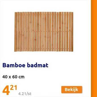 Action Bamboe badmat aanbieding
