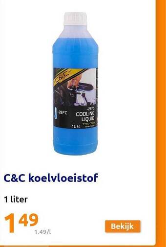 Action C&c koelvloeistof aanbieding