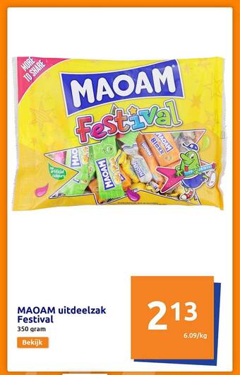 Action Maoam uitdeelzak festival aanbieding
