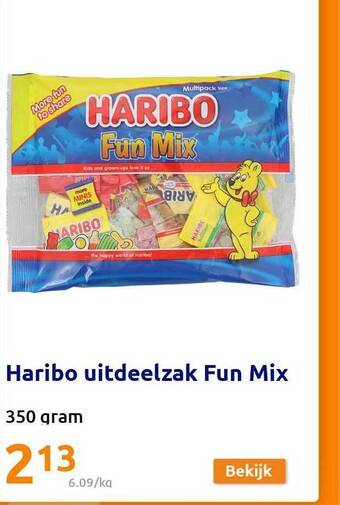 Action Haribo uitdeelzak fun mix aanbieding
