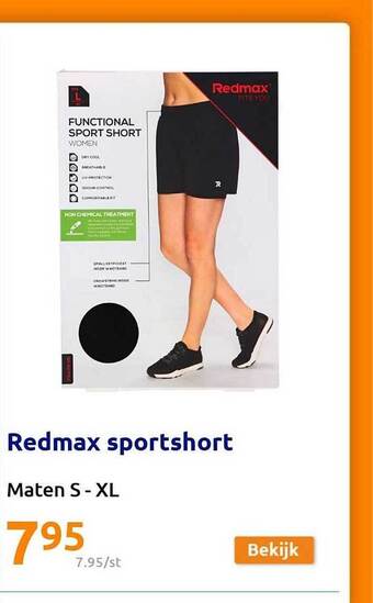 Action Redmax sportshort aanbieding