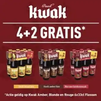 Spar Colruyt Kwak Amber . Blonde en Rouge 6 x 33 cl Flessen aanbieding