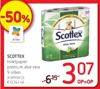 Scottex Toiletpapier Premium Aloe Vera 9 Rollen