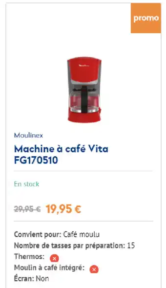 Machine à café Vita FG170510