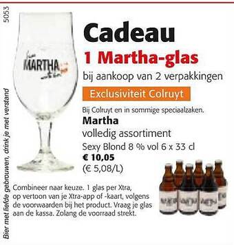 Colruyt Martha volledig assortiment aanbieding