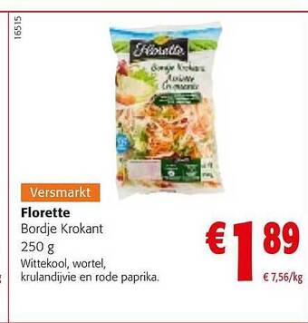 Colruyt Florette bordje krokant aanbieding