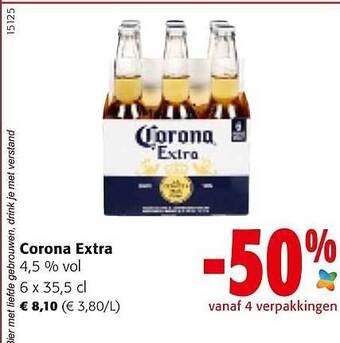 Colruyt Corona extra 4.5% vol aanbieding