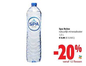 Colruyt Spa reine natuurlijk mineraalwater aanbieding