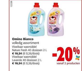 Colruyt Omino bianco volledig assortiment aanbieding