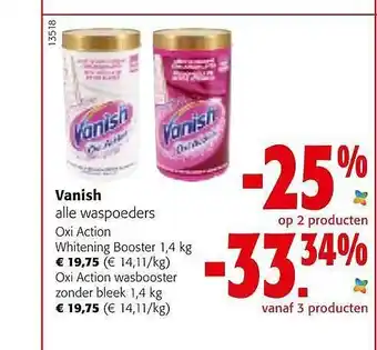 Colruyt Vanish alle waspoeders oxi action aanbieding