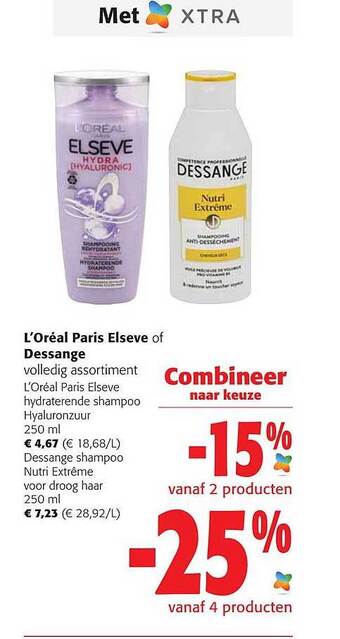 Colruyt L'oréal paris elseve of dessange aanbieding