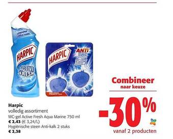 Colruyt Harpic volledig assortiment aanbieding