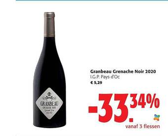 Colruyt Granbeau grenache noir 2020 i.g.p. pays d'oc aanbieding