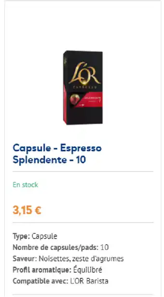 Capsule - Espresso Splendente - 10