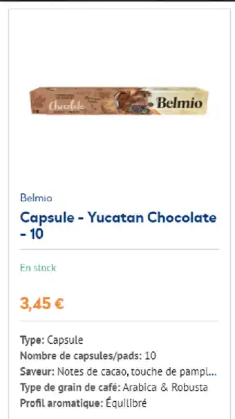 Krëfel Belmio Capsule - Yucatan Chocolate - 10 aanbieding