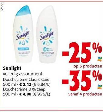Colruyt Sunlight volledig assortiment aanbieding
