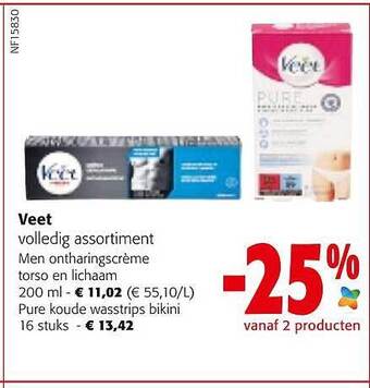 Colruyt Veet volledig assortiment aanbieding