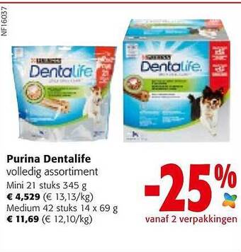 Colruyt Purina dentalife volledig assortiment aanbieding