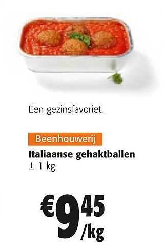 Colruyt Italiaanse gehaktballen aanbieding