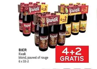Alvo Bier kwak blond pauwel of rouge 4+2 gratis aanbieding