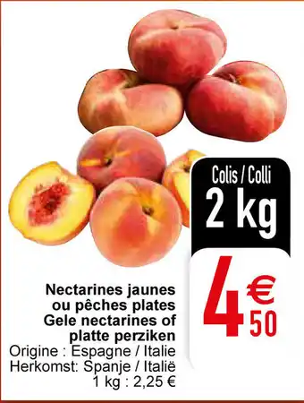 Cora Nectarines jaunes ou peches plates gele nectarines of platte perziken aanbieding