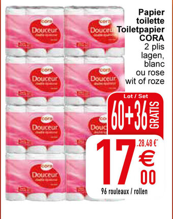 Cora Papier toilette toiletpapier cora aanbieding