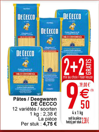 Cora Pates / deegwaren de cecco aanbieding