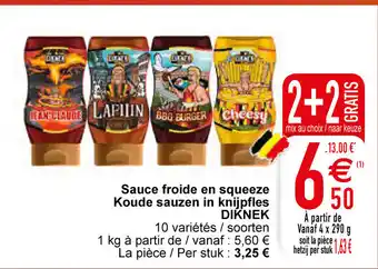 Sauce froiden en squeeze koude sauzen in knijpfles diknek