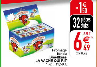 Cora Fromage fondu smeltkaas la vache qui rit aanbieding