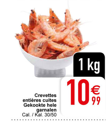 Cora Crevettes entieres cuites gekookte hele garnalen aanbieding