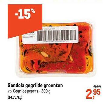 Gondola Gegrilde Groenten