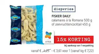 Spar Fisker Daily Calamares A La Romana 500g aanbieding