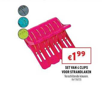 Set Van 4 Clips Voor Strandlaken