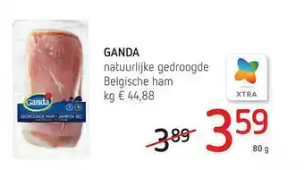 Spar Ganda Natuurlijke Gedroogde Belgische Ham aanbieding