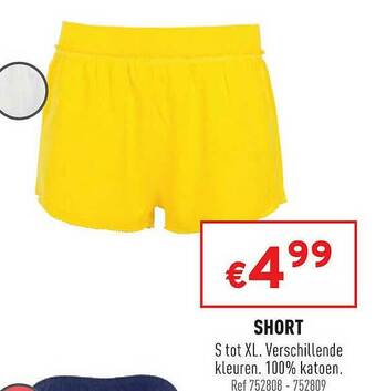 Trafic Short S Tot Xl aanbieding