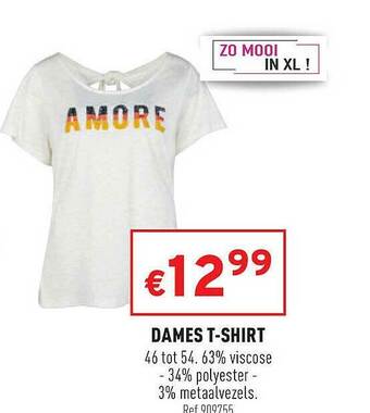 Trafic Dames T-shirt 46 Tot 54 aanbieding
