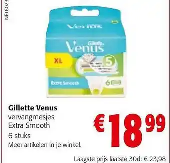 Colruyt Gillette venus vervangmesjes extra smooth aanbieding
